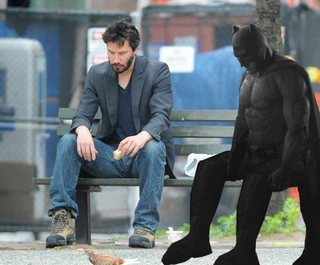 Illustration for article titled Batfleck is sadz. Another Meme is born
